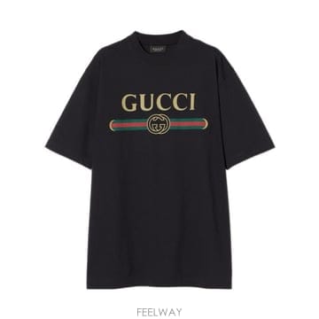 GUCCI 26FW ���� �ΰ� ����Ʈ ��ư ���� ��ũ Ƽ���� 865015XJHUF 1152 Nero26FW ���� �ΰ� ����Ʈ ��ư ���� ��ũ Ƽ���� 865015XJHU