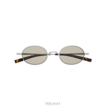 26FW 생로랑 T 라운드 메탈 선글라스 A003DPY9917 8170 Argento