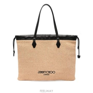 Jimmy Choo 26FW ������ ����� DRAWSTRINGTOTELQAV NATURALBLACK Beige26FW ������ ����� DRAWSTRINGTOTELQAV NATURALBLACK Bei