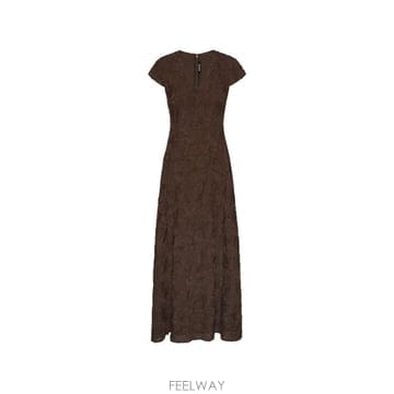 26FW 로테이트 미디 원피스 116667 1667 Marrone
