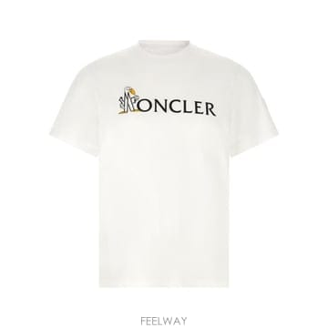 Moncler 26FW ��Ŭ���� ���� �ΰ� ��ư Ƽ���� L20918C0003389B8U 00A Bianco26FW ��Ŭ���� ���� �ΰ� ��ư Ƽ���� L20918C0003389B8U 