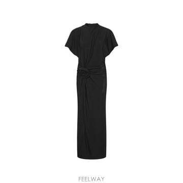 26FW 로테이트 롱 원피스 116643 100 Nero