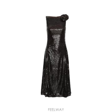 26FW 로테이트 미디 원피스 116694 1667 Marrone