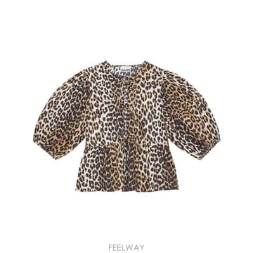 GANNI 26SS ���� �����ĵ� ��ư ���ø� ���÷� Ÿ�� ����콺 F9116 943 Marrone26SS ���� �����ĵ� ��ư ���ø� ���÷� Ÿ�� ����콺 F9