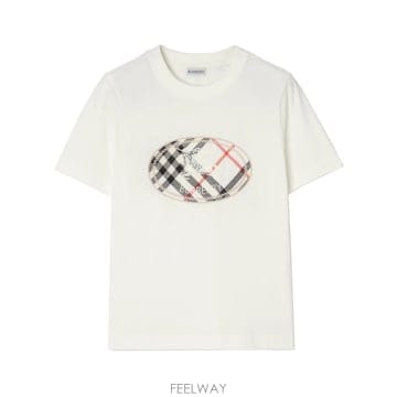 26FW 버버리 반팔 티셔츠 8128058 B7078 Bianco