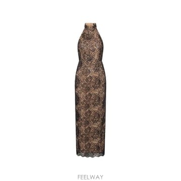 26FW 로테이트 롱 원피스 116266 100 Nero