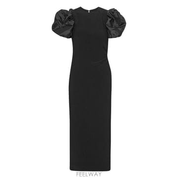 26SS 로테이트 미디 원피스 115247 100 Nero