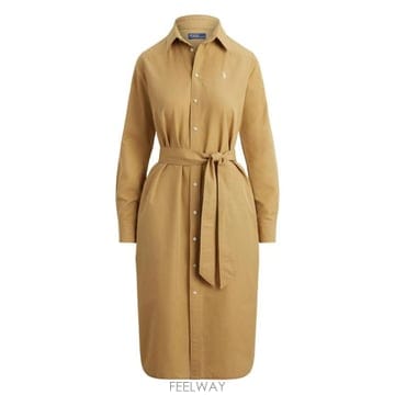 26SS 폴로 랄프로렌 미디 원피스 211A96346 002 Beige