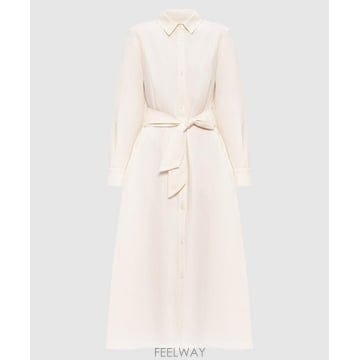 26SS 울리치 미디 원피스 CFWWDR2019FRUT3043 8743 Bianco