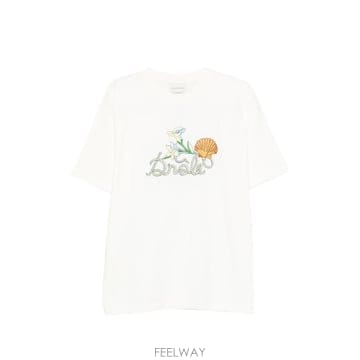 26SS 드롤드무슈 반팔 티셔츠 KTS303CO248 OW Bianco