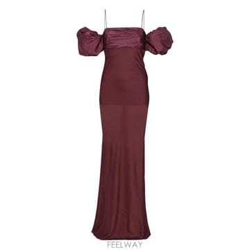 26SS 로테이트 미디 원피스 114980 2734 Rosso