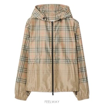 26SS 버버리 그라디언트 체크 후드 자켓 8118831 B9368 Beige
