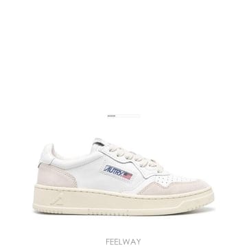 26FW 오트리 핑크 스웨이드 메달리스트 AULW LS33 Bianco