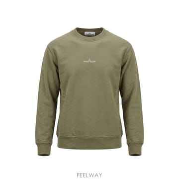26FW 스톤 아일랜드 오가닉 코튼 로고 프린트 스웨트셔츠 L2S156100039S0477 V005G Ver