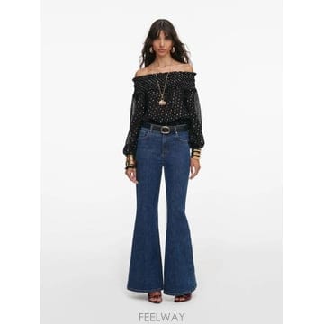 26SS 셀프 포트레이트 블라우스 RS26156TBB BLACK Nero