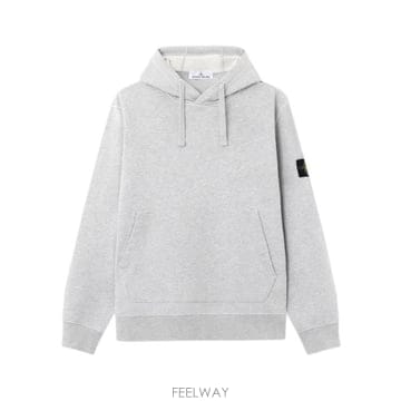 26FW 스톤 아일랜드 오가닉 코튼 플리스 레귤러핏 후드 스웨트셔츠 오가닉 코튼 플리스 레귤러핏 후드 스웨트