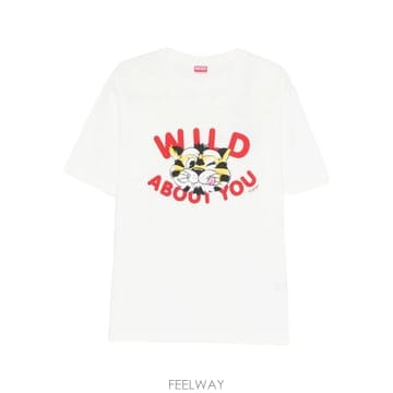 26SS 겐조 Wild Tiger 티셔츠 FG55TS2064SG 02 Bianco