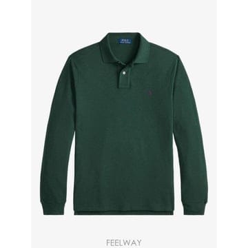 26FW 폴로 랄프로렌 클래식 핏 코튼 폴로 셔츠 710680790 149 Verde