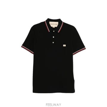 26SS 발렌티노 가라바니 폴로 티셔츠 8V3MH01KAQJ 0NO Nero
