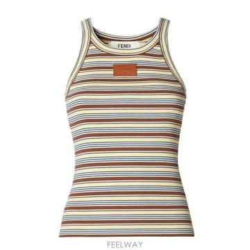 26FW 펜디 민소매 티셔츠 FS7966AW88 F1X33 Multicolor