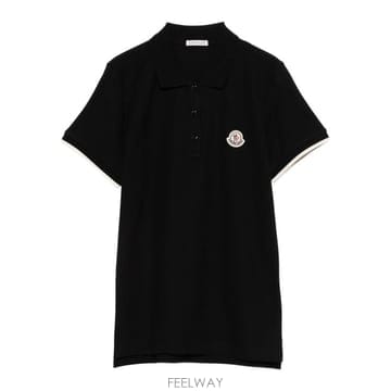 26SS 몽클레어 로고 코튼 피케 폴로 셔츠 L10938A0000484720 999 Nero