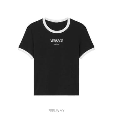 26SS 베르사체 반팔 티셔츠 10226561A16685 2B020 Nero