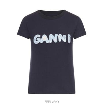 GANNI 26FW ���� ������ ��ư ���� ���̺� Ƽ���� A1050179 252 Grigio26FW ���� ������ ��ư ���� ���̺� Ƽ���� A1050179 252 