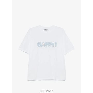 GANNI 26FW ���� ��� ��ư ���� Ƽ���� A1050188 151 Bianco26FW ���� ��� ��ư ���� Ƽ���� A1050188 151 Bianco