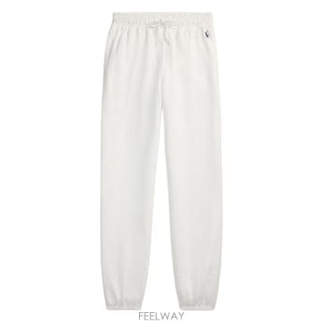 26FW 폴로 랄프로렌 트레이닝 조거 팬츠 211971694 002 Bianco