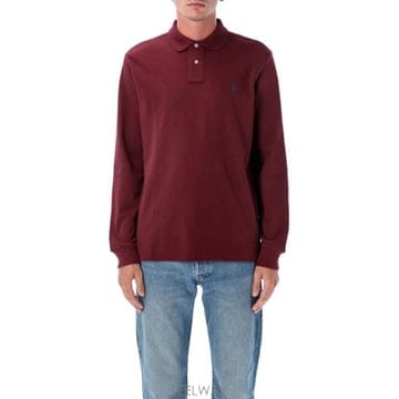 26FW 폴로 랄프로렌 클래식 핏 코튼 폴로 셔츠 710680790 095 Bordeaux