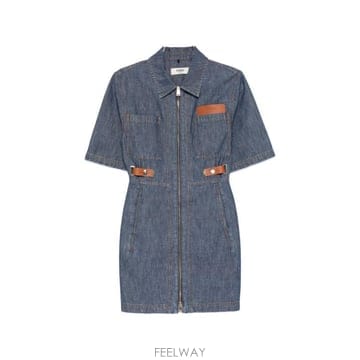 26FW 펜디 미디 원피스 FLD576 AW8HF0QB0 Blu