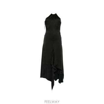 26FW 빅토리아 베컴 롱 원피스 1326WDR007379C BLACK Nero