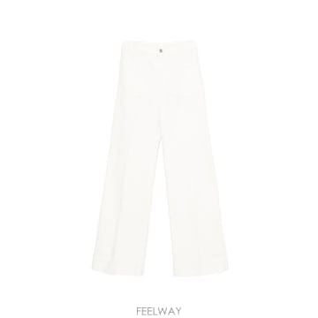 26FW 빅토리아 베컴 데님 팬츠 1226DJE007252KS WHITE Bianco