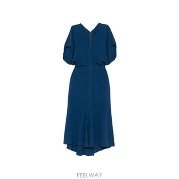 26FW 빅토리아 베컴 롱 원피스 1126WDR006381A OCEAN Blu