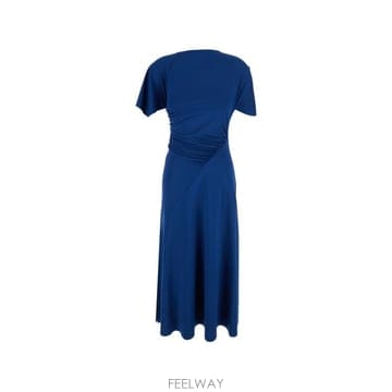 26FW 빅토리아 베컴 미디 원피스 1326JDR007350A OCEAN Blu