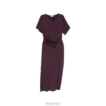 26FW 빅토리아 베컴 미디 원피스 1326JDR007350A BLACK Viola