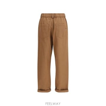 26SS 브루넬로 쿠치넬리 스트레이트 팬츠 MA126P8417 C9311 Brown