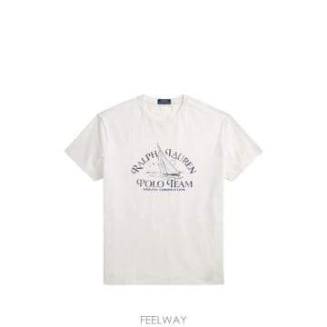 Ralph Lauren 26SS ���� �����η� ���� Ƽ���� 710B14587 002 Bianco26SS ���� �����η� ���� Ƽ���� 710B14587 002 Bianco