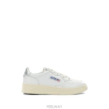 26FW 오트리 메달리스트 로우 레더 스니커즈 AULWLL05 Bianco