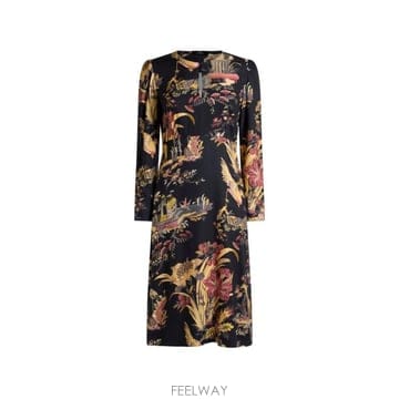26FW 에트로 미디 원피스 WRHA0519 99SA419X0813 Nero