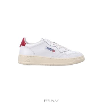 26FW 오트리 메달리스트 로우 스니커즈 AULMLL33 WC WHITE SCARLET