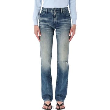 26SS MM6 메종마르지엘라 데님 팬츠 S62LB0213M30058 961 MID BLUE