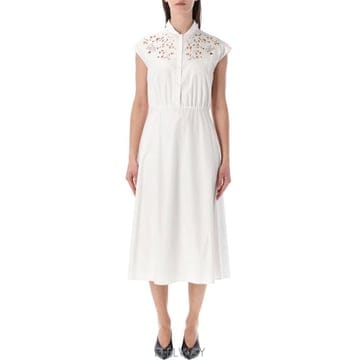 26SS 발렌티노 가라바니 롱 원피스 8B3VAJR59VN 0BO Bianco
