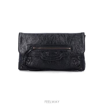 26FW 발렌시아가 르 시티 클러치 8733862ABEK 1000 Nero