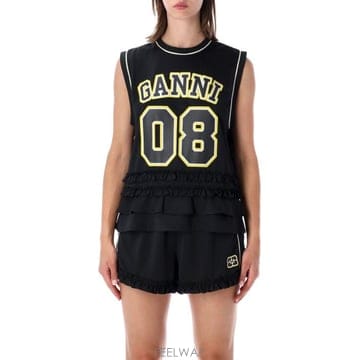 GANNI 26FW ���� �μҸ� Ƽ���� A105022511254 099 Nero26FW ���� �μҸ� Ƽ���� A105022511254 099 Nero