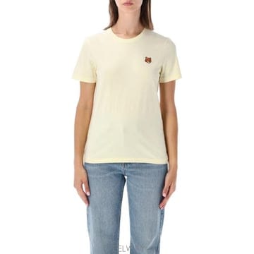 Maison Kitsune 26SS ����Ű���� ���� ��� ���ַ� ���� Ƽ���� PW00113KJ7026 0424 PASTEL YELLOW26SS ����Ű���� ���� ��� ���ַ� ���� Ƽ���� PW00113KJ