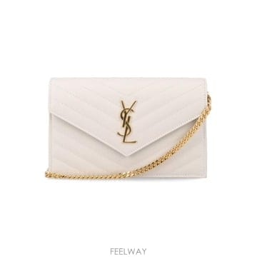 Saint Laurent 26FW ���ζ� �׶� �� �ѵ帣 ���� ī���� �������� ü�� ���� 857605BOW01 9207 Bianco26FW ���ζ� �׶� �� �ѵ帣 ���� ī���� �������� ü��