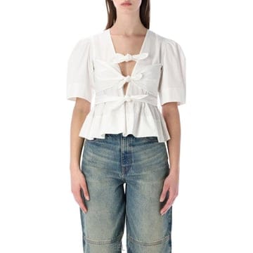 GANNI 26SS ���� ��Ʈ��ġ ��ư Ÿ�̽�Ʈ�� ����콺 W03096977 15126SS ���� ��Ʈ��ġ ��ư Ÿ�̽�Ʈ�� ����콺 W03096977 