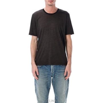 26SS 생로랑 반팔 티셔츠 858314Y38AS 1079 BLACK BROWN