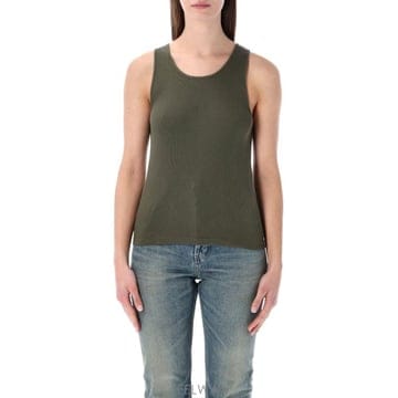 Saint Laurent 26SS ���ζ� �μҸ� Ƽ���� 842992Y37EC 1365 KAKI FONCE26SS ���ζ� �μҸ� Ƽ���� 842992Y37EC 1365 KAKI FONCE